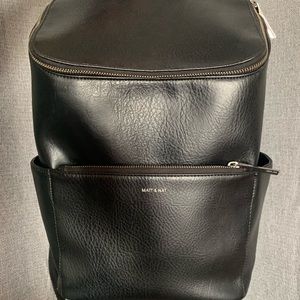 MATT & NAT Faux Leather Backpack Unisex Black